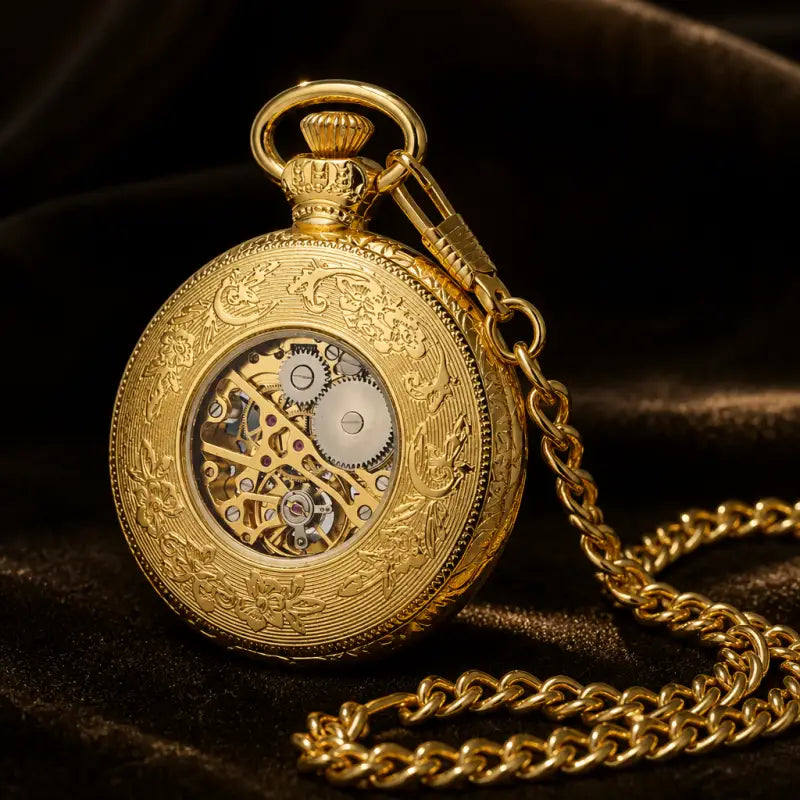 Orologio da tasca meccanico scheletrato quadrante aperto - Univers Gousset