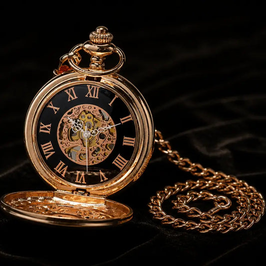 Orologio da tasca meccanico scheletrato da donna - Univers Gousset
