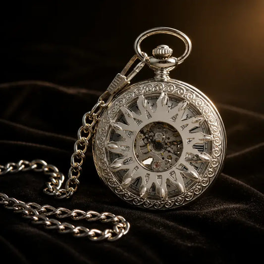 Orologio da tasca meccanico Sun Skeleton - Univers Gousset