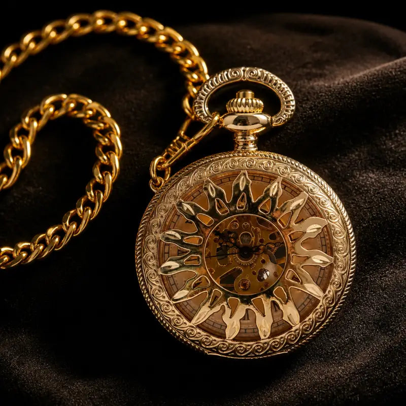 Orologio da tasca meccanico Sun Skeleton - Univers Gousset