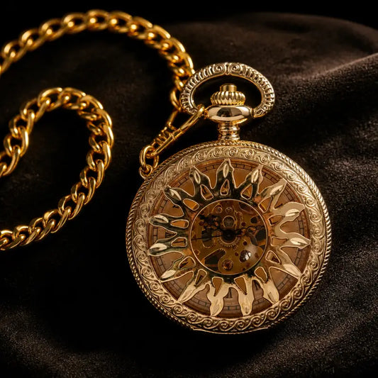 Orologio da tasca meccanico Sun Skeleton - Univers Gousset