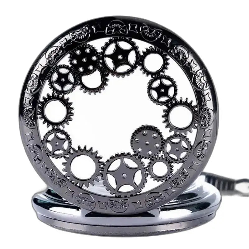 Orologio da tasca Steampunk con meccanismo a ingranaggi realizzato a mano