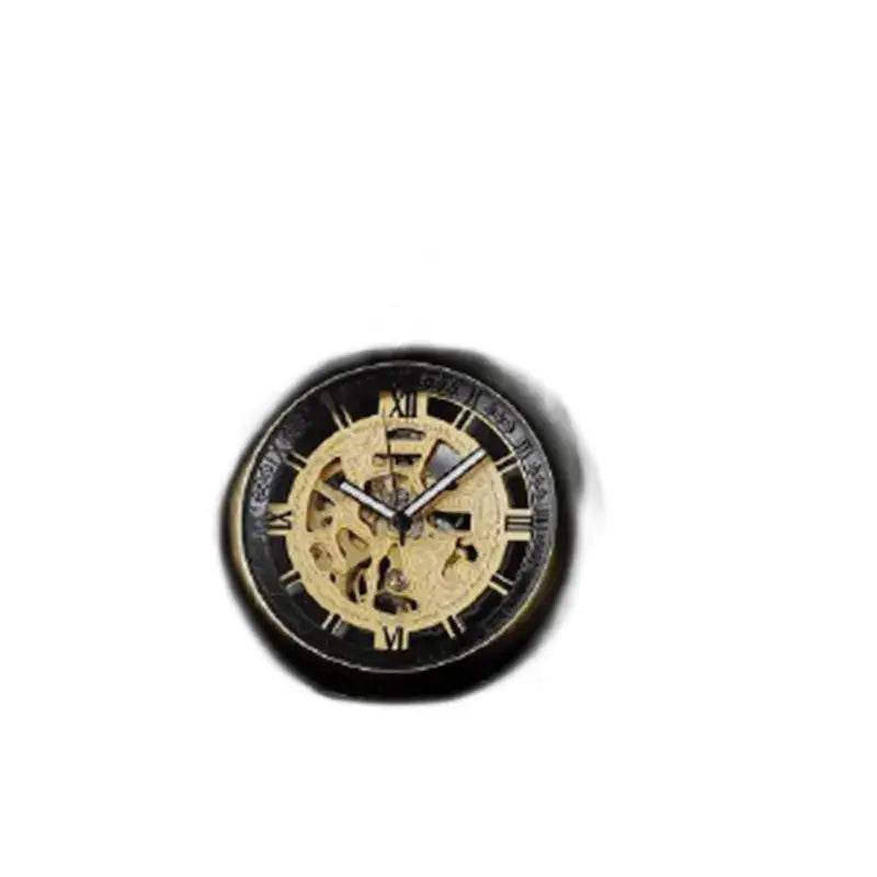 Orologio da tasca Modern Chic con quadrante scheletrato nero e oro per orologio da tasca da uomo