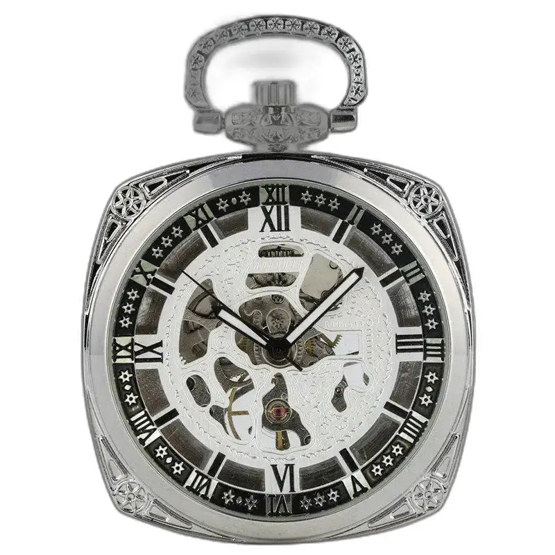 Orologio da tasca da uomo Chic Moderne con un elegante quadrante argentato