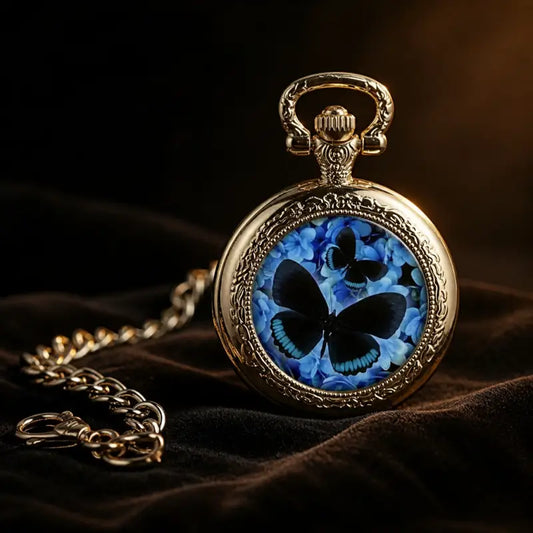 Orologio da tasca con pendente a farfalla da donna - Univers Gousset