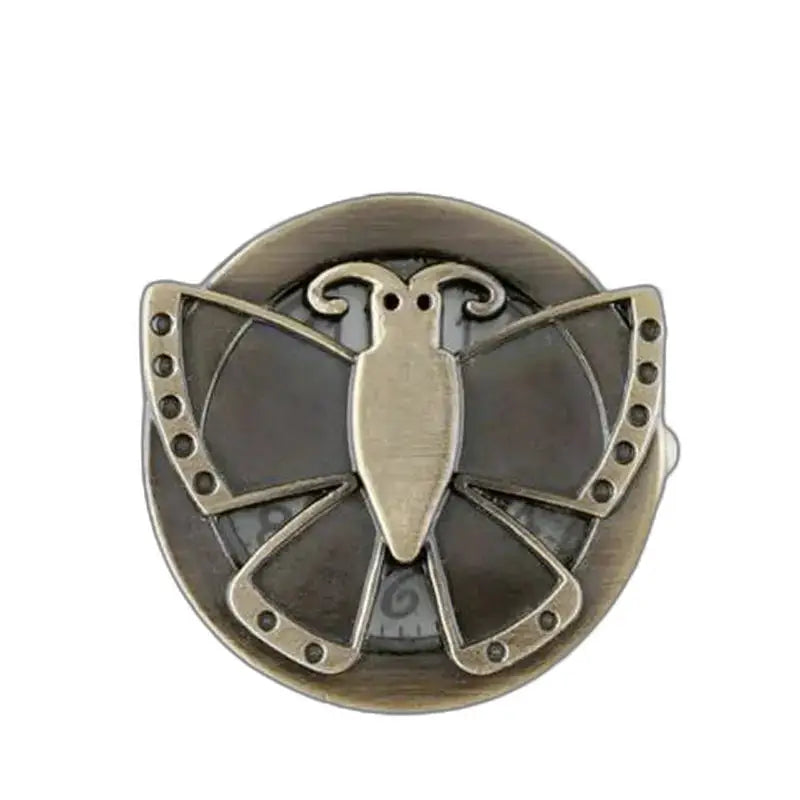 Spilla a farfalla vintage in bronzo, accessorio steampunk per elegante orologio a farfalla