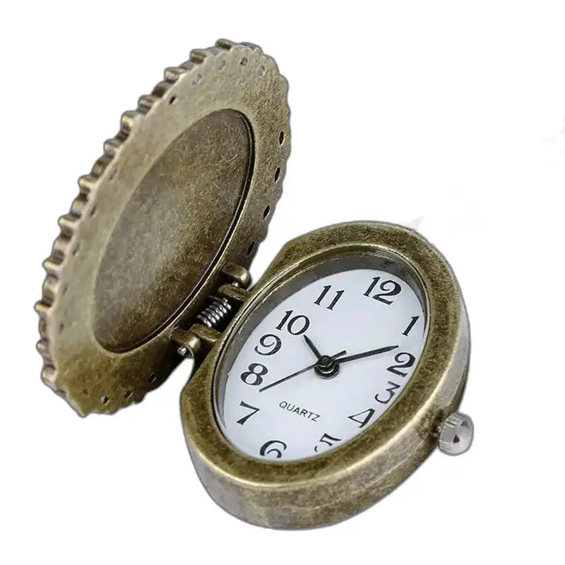 Orologio pendente Ariel in bronzo stile fantasia, orologio pendente antico aperto