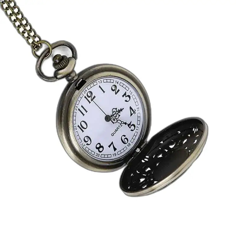Orologio pendente in Bronzo con Pietra Verde e movimento al quarzo, elegante stile vintage