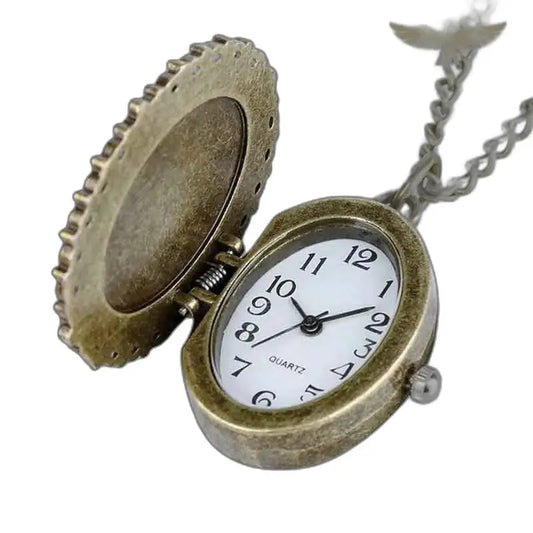 Simpatico orologio con ciondolo gattino rosa, elegante ciondolo con gattino al quarzo vintage