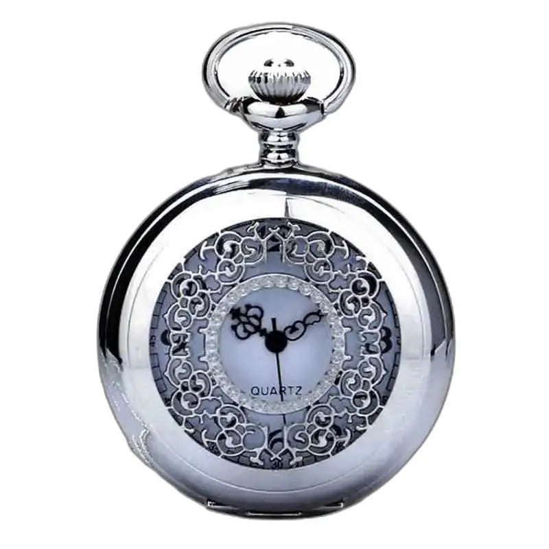 Orologio da donna con pendente a cuore blu argento con elegante quadrante argentato