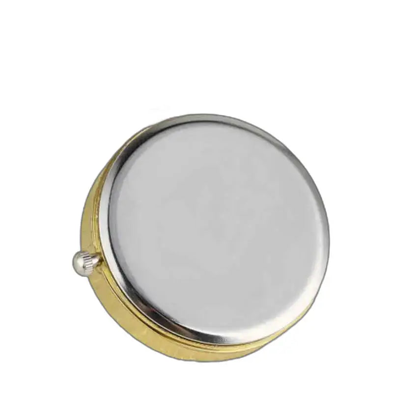 Portapillole tondo in oro e argento per Orologio Pendente da Donna Elegante Golden Chic