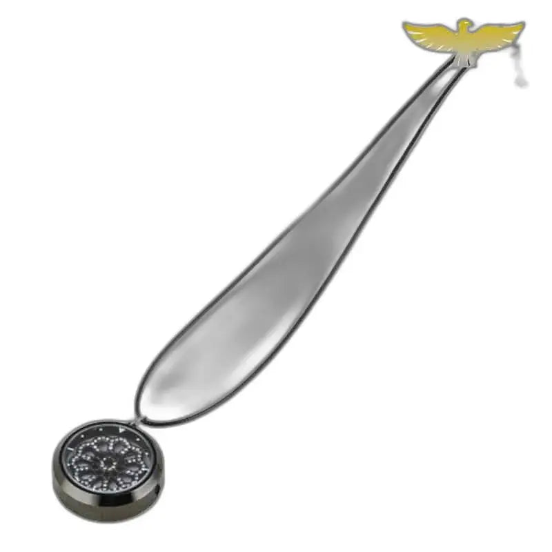 Segnalibro in argento con uccellino e medaglione per orologio pendente da donna Black Rose