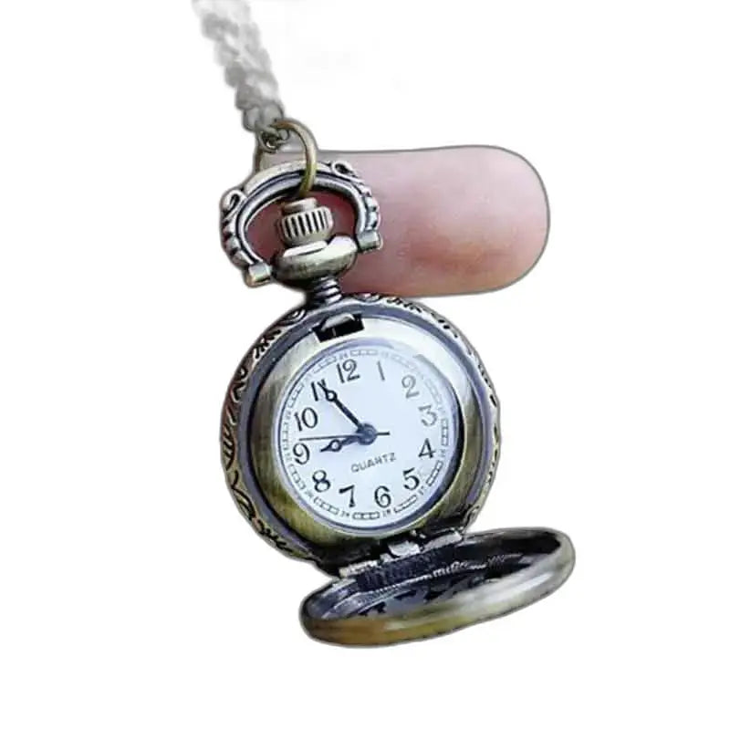 Elegante orologio con pendente a forma di libellula per collana, affascinante orologio con collana antica
