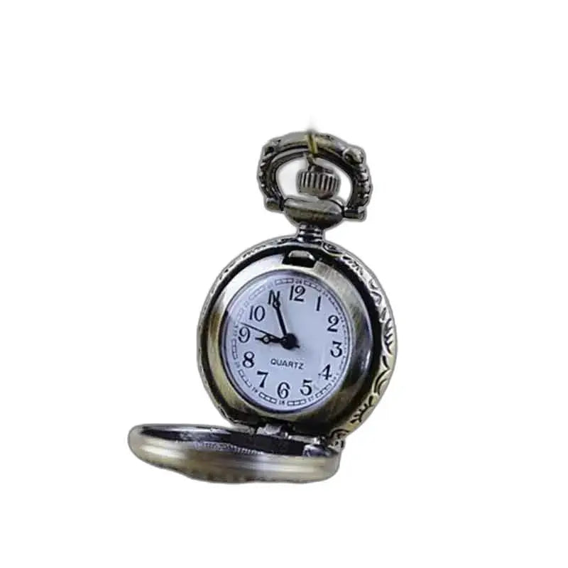 Orologio da tasca in stile antico, elegante orologio con pendente a forma di libellula per collana