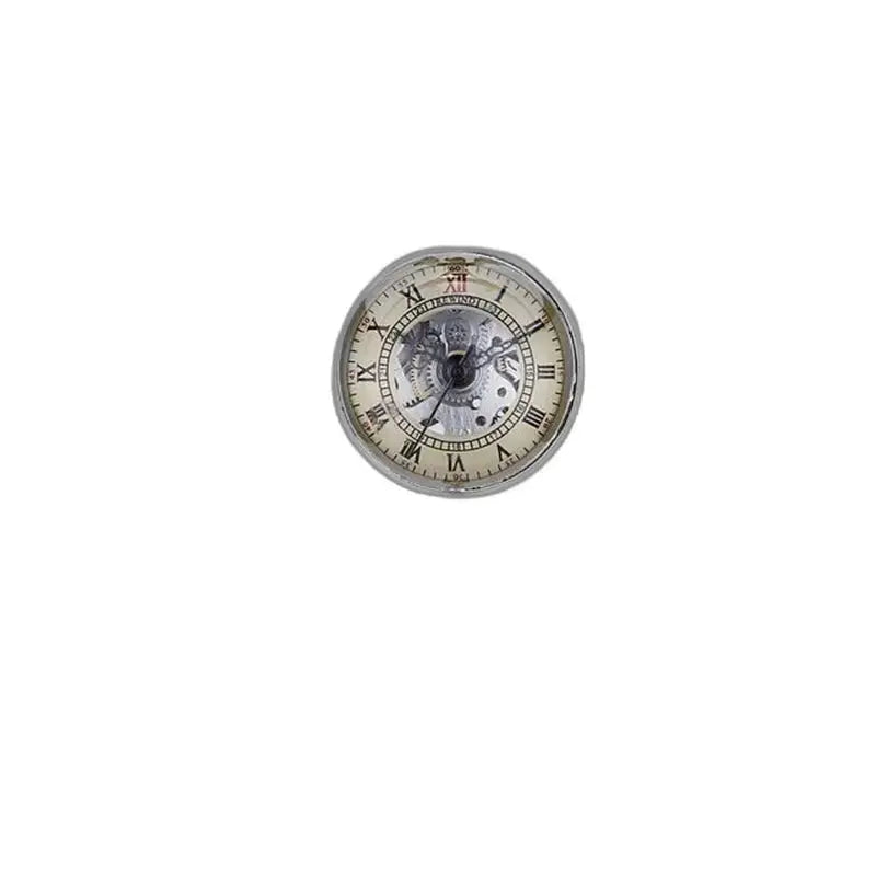 Orologio da donna vintage con ciondolo meccanico in bronzo argentato con cassa in argento