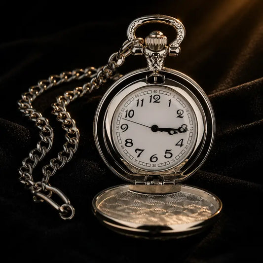 Orologio da tasca da donna con ciondolo rosetta di perle - Univers Gousset