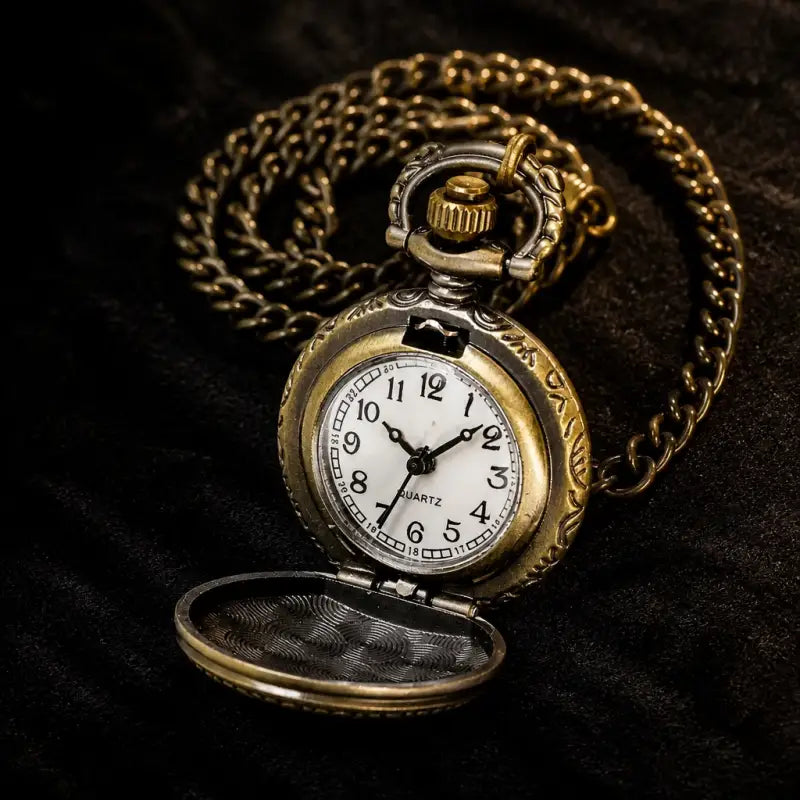 Orologio da tasca vintage da donna con ciondolo a forma di fiore - Univers Gousset