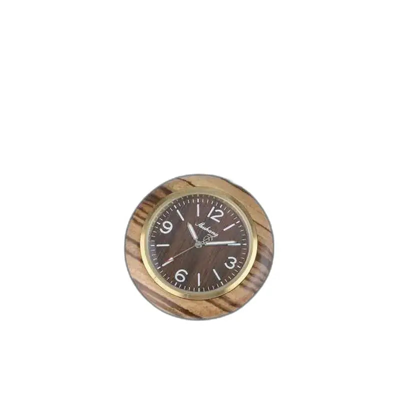 Orologio da tasca in legno di lusso Zebrano con un'elegante sveglia rotonda in legno