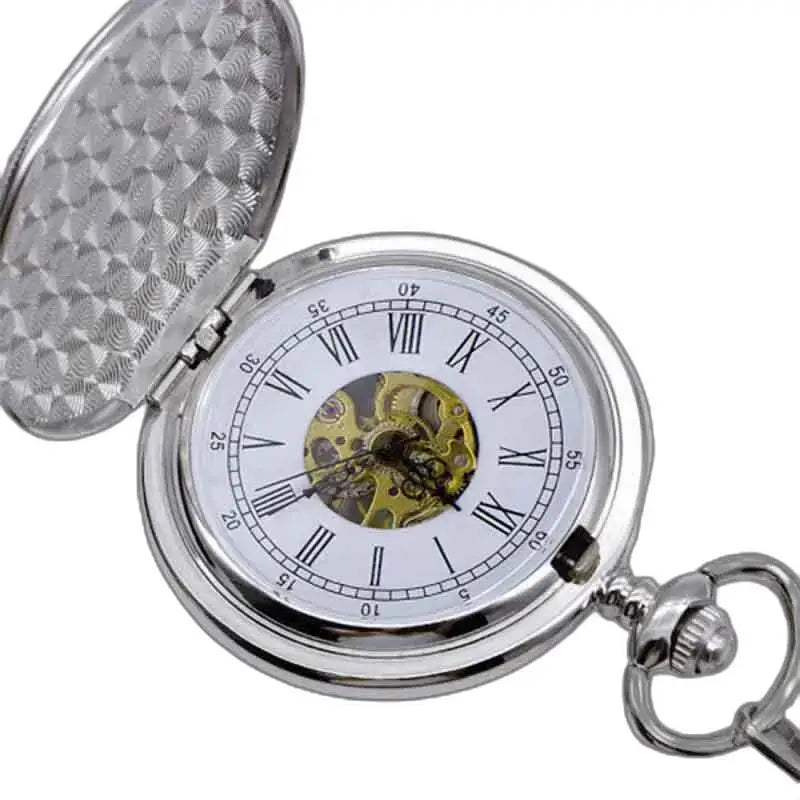 Orologio da tasca da donna Nymphe Luxe con meccanismo a vista in argento