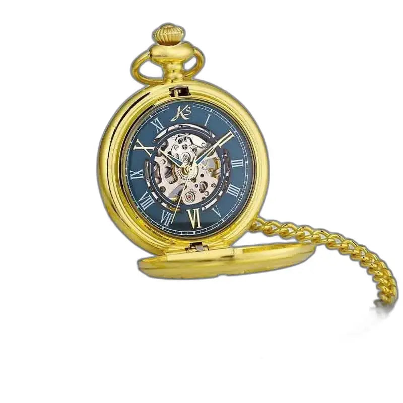 Orologio da tasca di lusso con aquile reali, elegante e raffinato con ametista in oro
