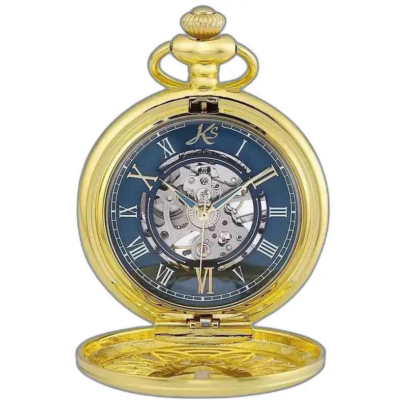 Orologio da tasca di lusso con aquile reali ed elegante ametista dorata
