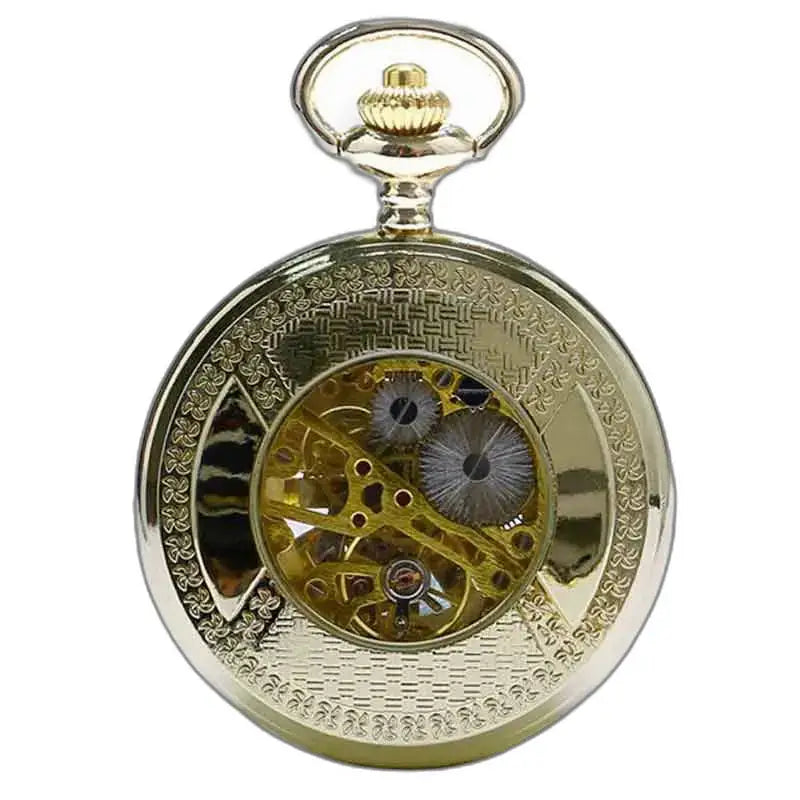 Orologio da tasca di lusso in oro granato dal raffinato design dorato