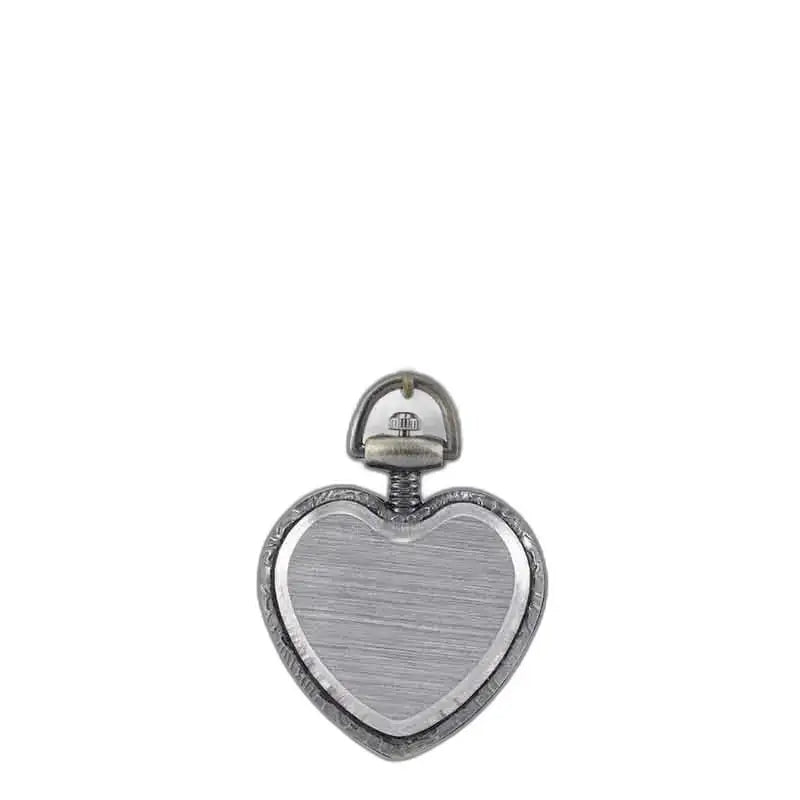 Ciondolo in argento a forma di cuore, Elegante Orologio da Donna con Collana Lunga a Cuore