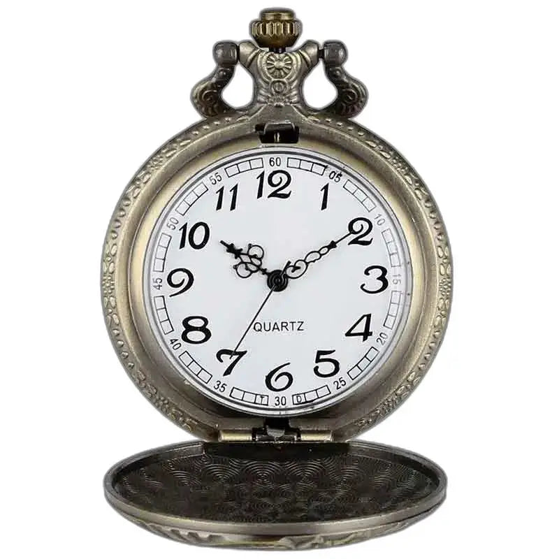 Collana con orologio Steampunk con medaglione antico, elegante orologio da tasca vintage