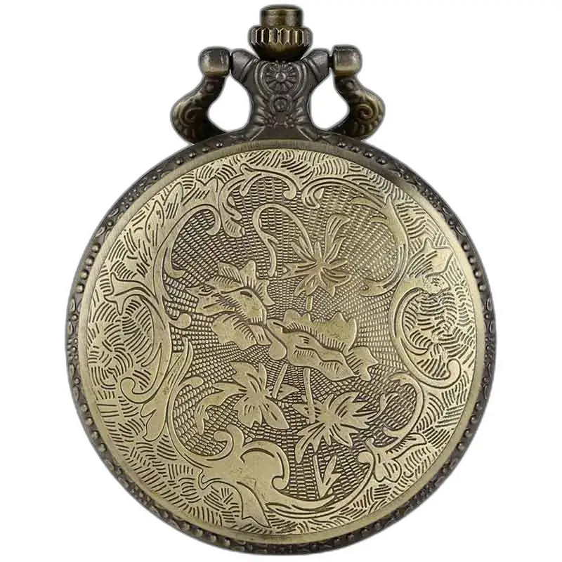 Collana con orologio Steampunk con medaglione antico e orologio in bronzo decorato