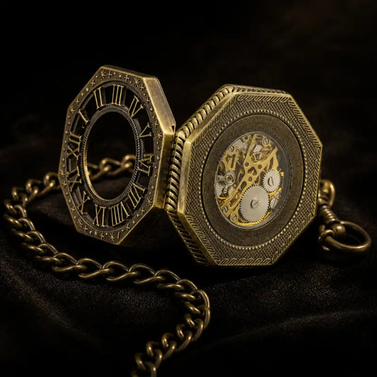 Orologio da tasca meccanico scheletrato Steampunk - Univers Gousset
