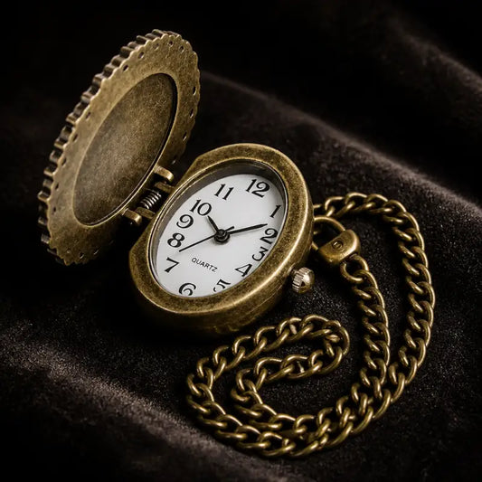 Collana con ciondolo orologio da tasca vintage - Univers Gousset