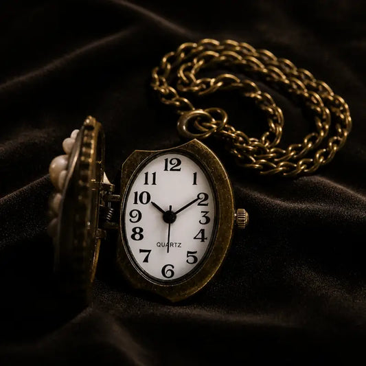 Orologio da tasca da donna con pendente a forma di fiore a farfalla - Univers Gousset