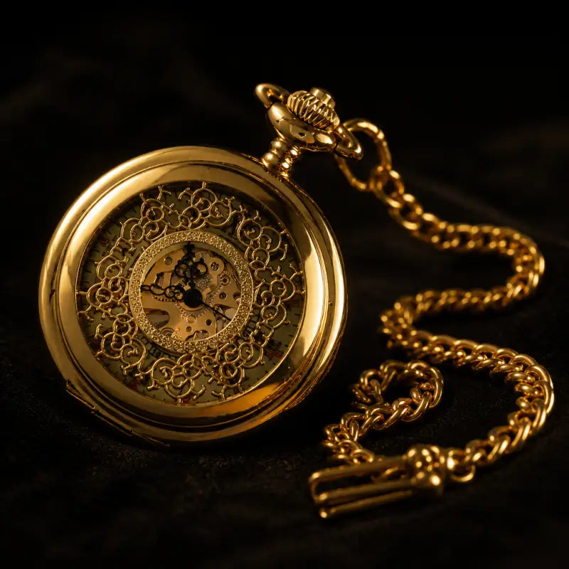 Orologio da tasca meccanico Steampunk Half-Hunter - Univers Gousset